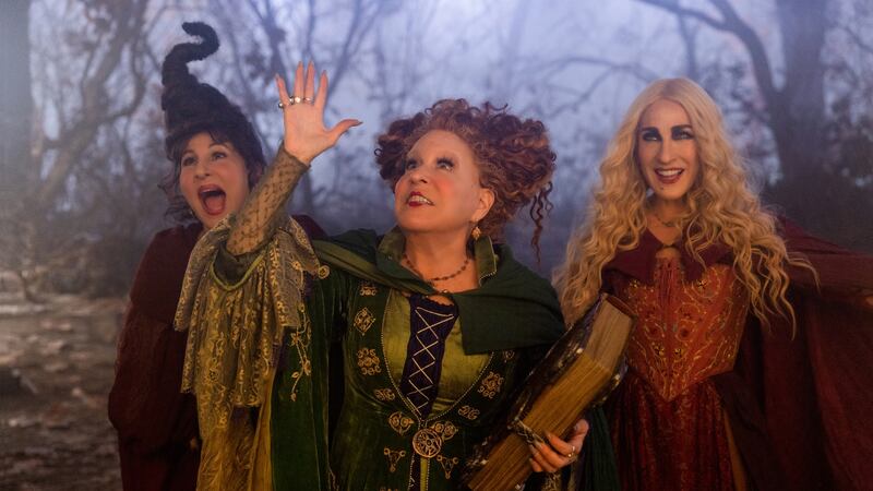 Kathy Najimy, Bette Midler and Sarah Jessica Parker in Hocus Pocus 2. Photograph: PA Photo/Disney Enterprises, Inc./Matt Kennedy