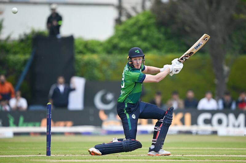 Tector in action against Pakistan at Clontarf. Photograph: Seb Daly/Sportsfile