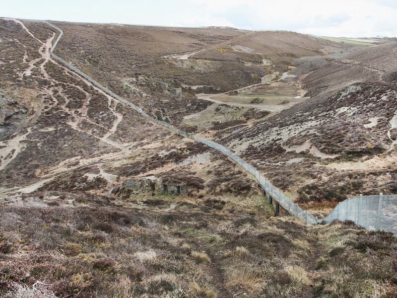 Nancekuke Cornwall 2013. This was the main site for nerve gas production in the 1950s. Closing some 5 years later many of the contaminated buildings and equipment were dumped in quarries and mine shafts on and around the site, where they remain today. It is now an active military radar station, rumored to be part of the GCHQ, the British intelligence-gathering agency. Presently, the Nancekuke Remediation Project is ongoing to assess the site to determine what is actually buried there.