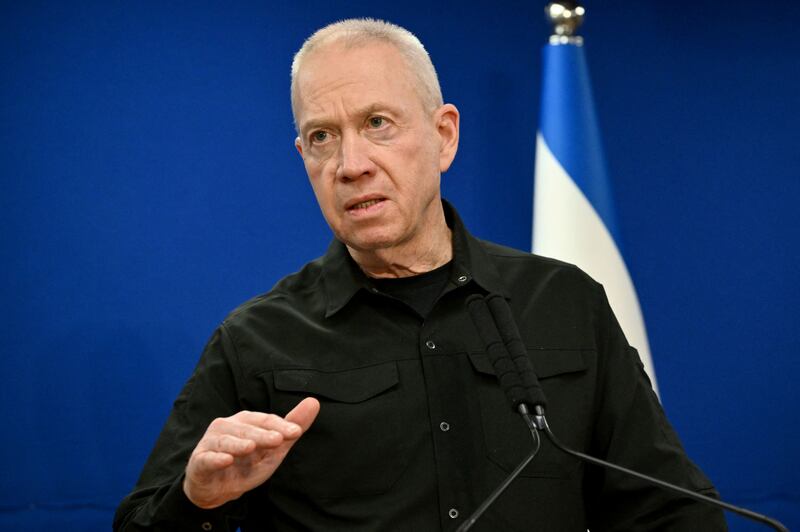 Israeli defence minister Yoav Gallant: 'Anyone who acts against us is a potential target, there is no immunity for anyone.' Photograph:  Alberto Pizzoli/AFP via Getty Images
