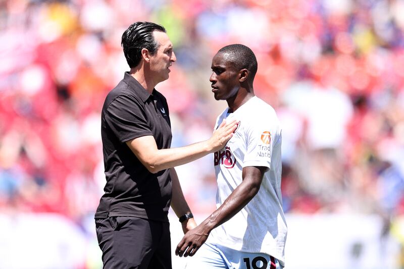 Unai Emery ushered Moussa Diaby into the big time during his tenure at Paris Saint-Germain before the pair were reunited at Villa Park. Photograph: Tim Nwachukwu/Getty Images