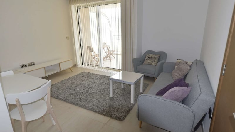Gibraltar: This one-bedroom apartment comes fully furnished on the ninth floor of the complex