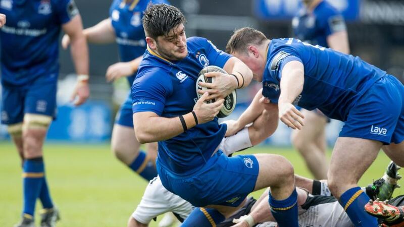 Leinster’s Vakh Abdaladze in action during the Guinness Pro 14 game against Zebre at the RDS. Photograph: Morgan Treacy/Inpho