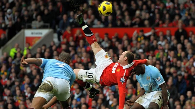 Rooney’s overhead kick against Manchester City will be long remembered. Photo: Andrew Yates/Getty Images