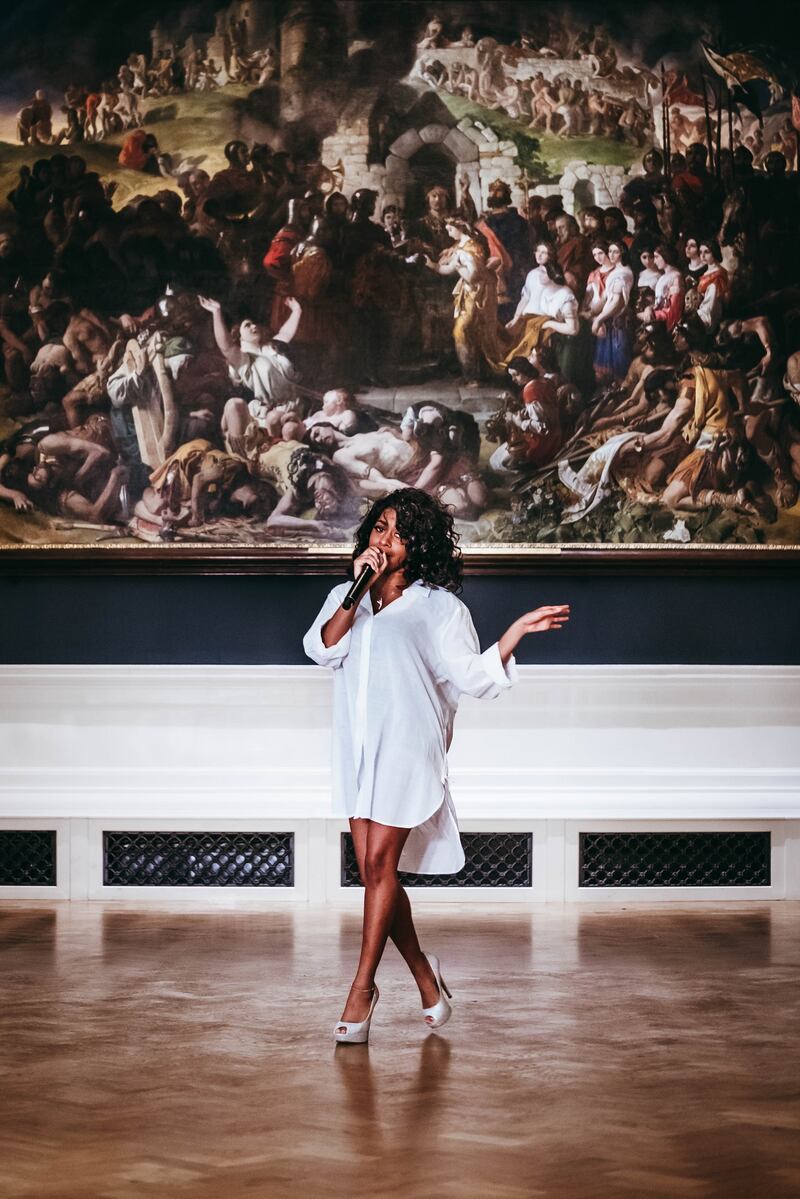 Denise Chaila at the National Gallery of Ireland for Other Voices -- Courage