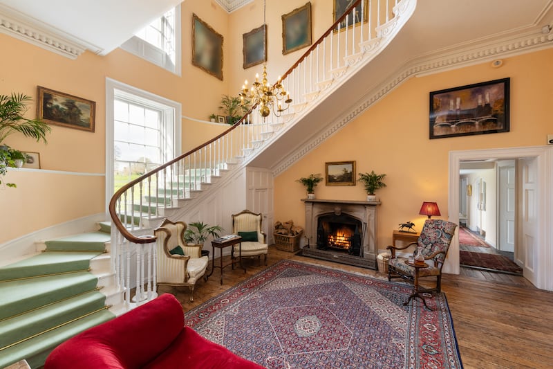 Entrance hall is double height