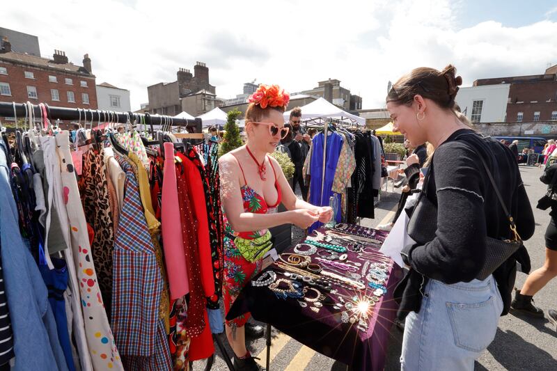 Bella Agogo at the Magical Creatures stall at the  We Love Markets at the Digital Hub. Photograph: Alan Betson

