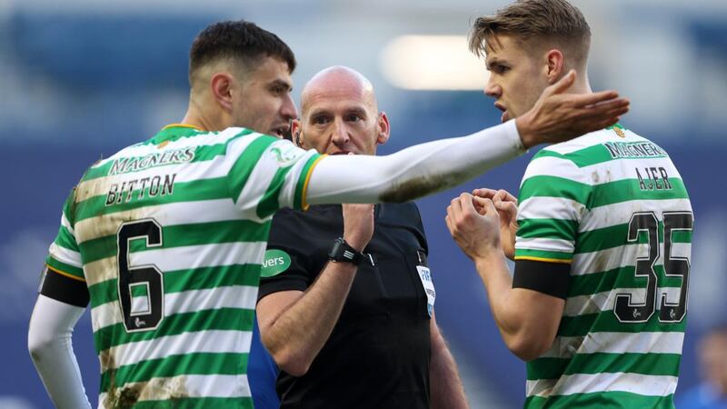Nir Bitton’s red card proved key in the Old Firm derby. Photograph: Ian MacNicol/Getty