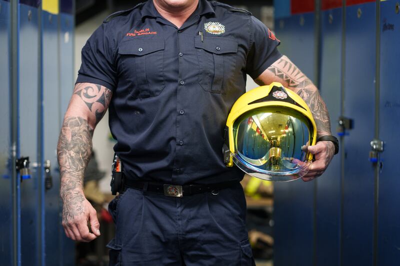 26th July, 2025.On the night shift with Dublin Fire Brigade seen here returning to base in Donnybrook after responding to a fire in Cabinteeley, Dublin.Photo:Barry Cronin for The Irish Times.