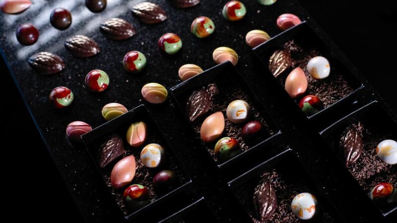Cliff House hotel chocolates by Paula Hannigan: ‘What we use is made for melting down and forming into something else, show pieces or bonbons.’ Photograph: Shane O’Neill