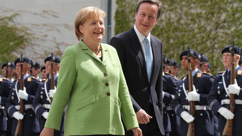 Merkel with David Cameron. Photograph: Michele Tantussi/Bloomberg