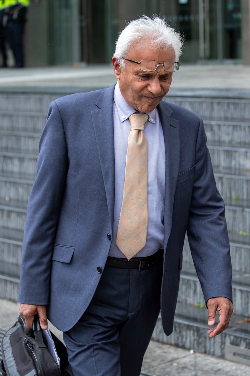 Consultant psychiatrist Dr Will Monteiro leaving court after giving evidence. Photograph: Collins Courts