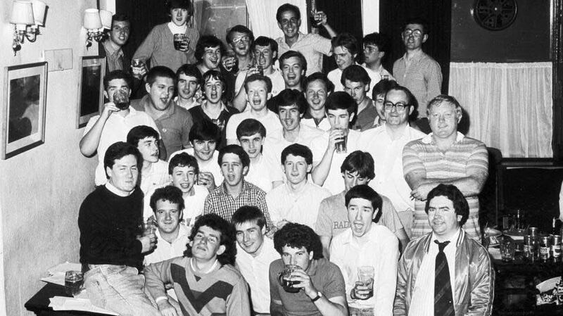 The members at the  original meeting in July, 1984 at Prince of Wales Feathers pub in Warren Street in London.