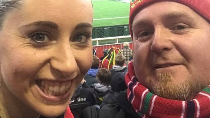 Edel Lougheed-Deane with her partner in New Zealand: ‘We both would find it difficult to leave beautiful New Zealand.’