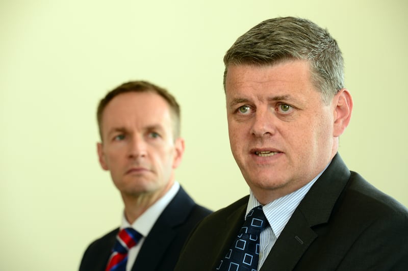 Robert Pitt (right) and Ryan Preston. Photograph: Cyril Byrne