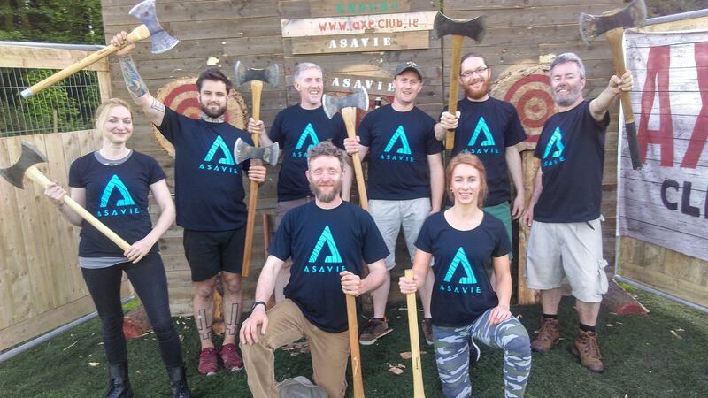 Irish-owned Asavie is one of Europe’s fastest-growing tech companies.  Some Asavie employees have sampled the challenges of axe throwing and formed a team.