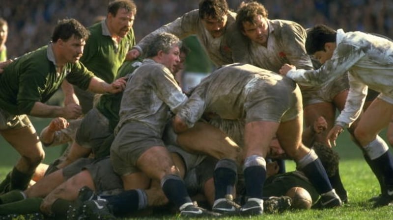 Ireland saw off England in 1985 to secure the Five Nations crown in Dublin. Photograph: Mike Powell/Allsport