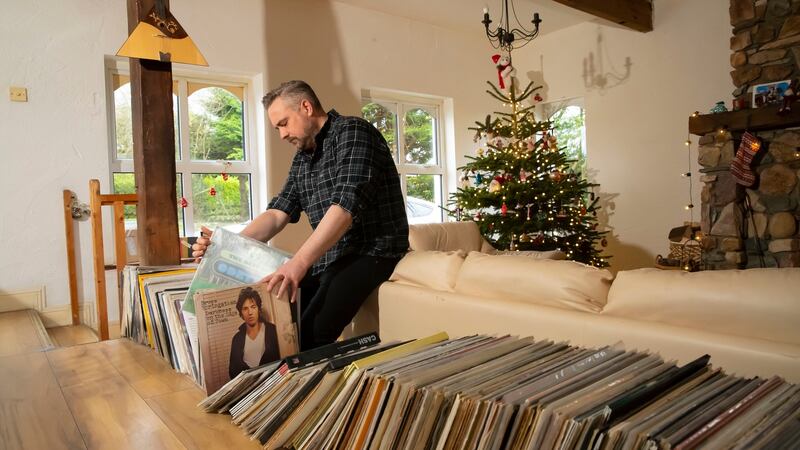 Miles of vinyl: Curracloe house has enough space for Gavin Glass’s extensive record collection.  Photograph: Patrick Browne