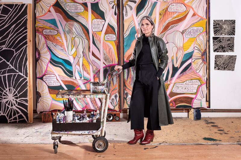 Talbot’s installation follows her as she focuses on benevolent solutions. 'It’s a thought experiment. To put a contemporary issue with each of the trials, and see how this elderly woman might reorganise the way the world works.' Photograph: Thierry Bal 