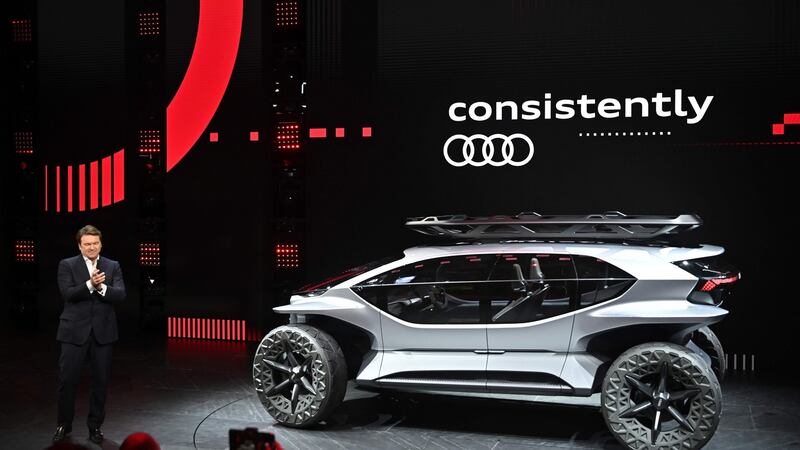 Audis’s chief executive Bram Schot introduces the new  Audi AI:Trail c