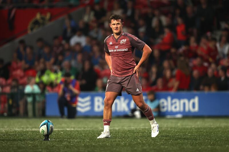 Munster's Billy Burns will face his old province when they go to Belfast to meet Ulster in the eighth round of the URC. Photograph: Bryan Keane/Inpho