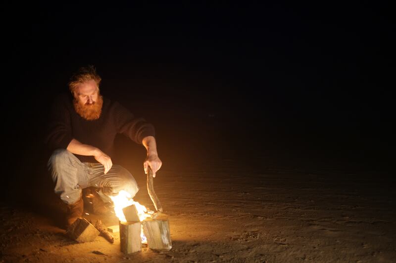 Al Mennie at Downhill Hill Strand beach, near Coleraine. Photograph: Chris Maddaloni