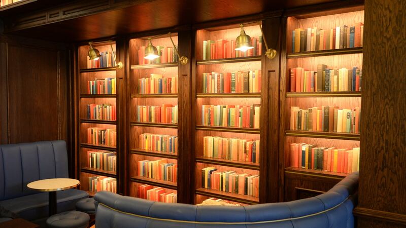 The library seating area.