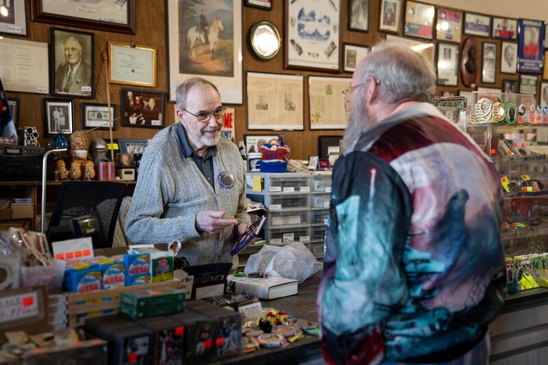Philip Kurland, the owner of the Plains Trading Post in Georgia. Photograph: Nicole Craine/New York Times
                      