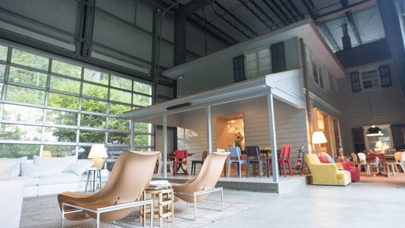 Of  an old New Jersey farmhouse encased in a cold hangar, Bannon concludes, ‘When you’re in that house, that quirkiness turns to true meaning’