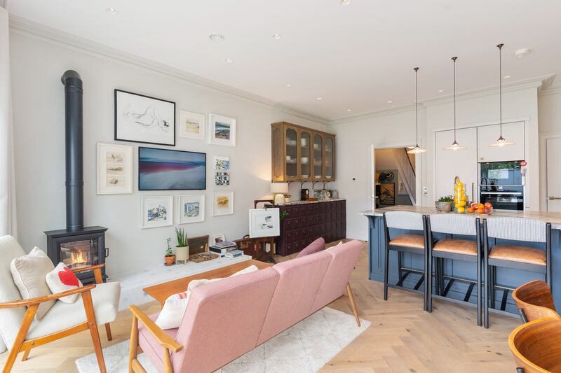 Kitchen, living and dining area