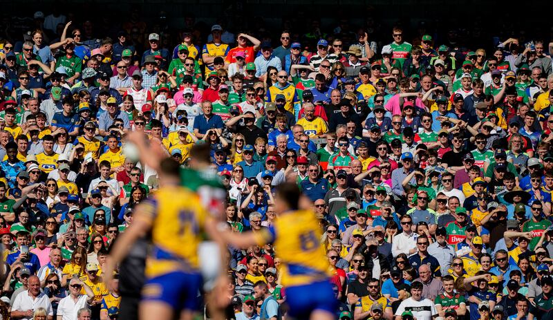 Roscommon drew level after the break but were unable to overhaul Mayo. Photograph: James Lawlor/Inpho     