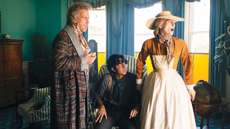 Hugh Laurie, Dev Patel and Tilda Swinton in The Personal History of David Copperfield
