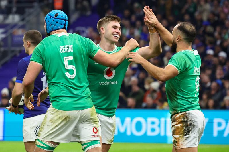 Ireland’s attacking platform is in rude health, with the scrum and lineout firing on all cylinders. Photograph: Clement Mahoudeau/AFP via Getty Images