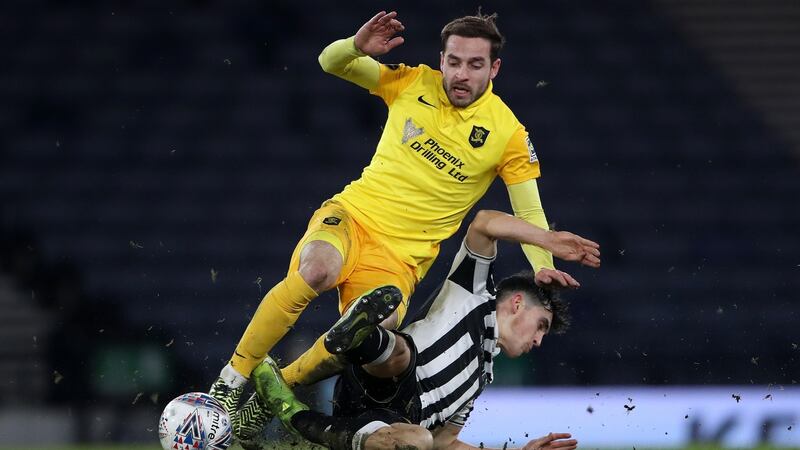St Mirren’s Jamie McGrath, seen here tackling Scott Pittman of Livingston, is on the radar of  a number of Championship clubs. Photograph:  Ian MacNicol/Getty Images