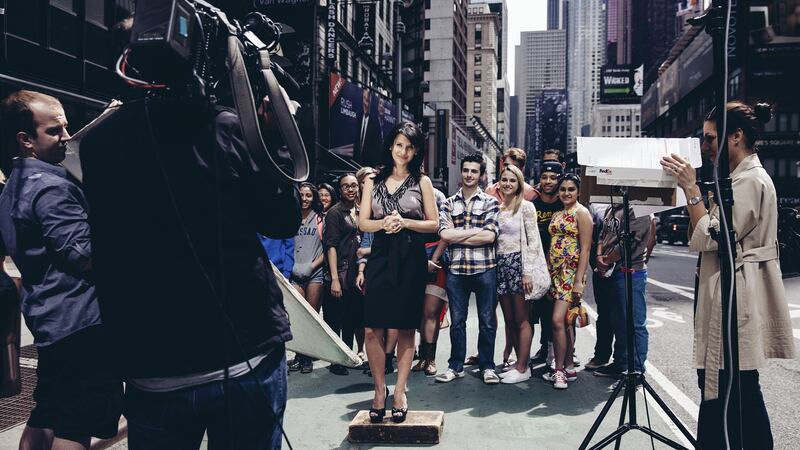 Hilaria Baldwin shot for The New York Times in 2014. Photograph: Geordie Wood/The New York Times