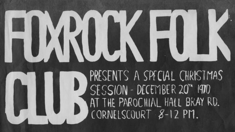 Foxrock Folk Club: part of a poster designed by Bertie van Embden, from 1970