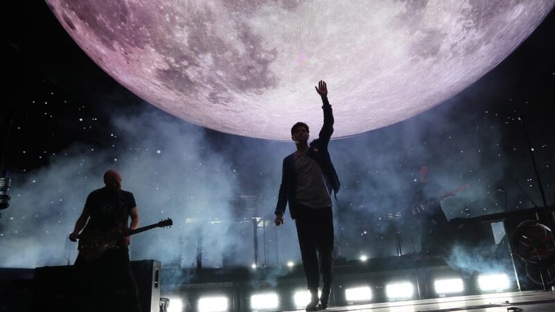 The Script on stage at the 3Arena, Dublin, on Thursday. Photograph: Crispin Rodwell/The Irish Times