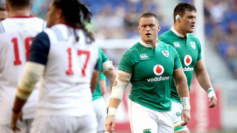 Andrew Porter making his debut against the USA at the  Red Bull Arena in New Jersey in June 2017. Photograph: Ryan Byrne/Inpho
