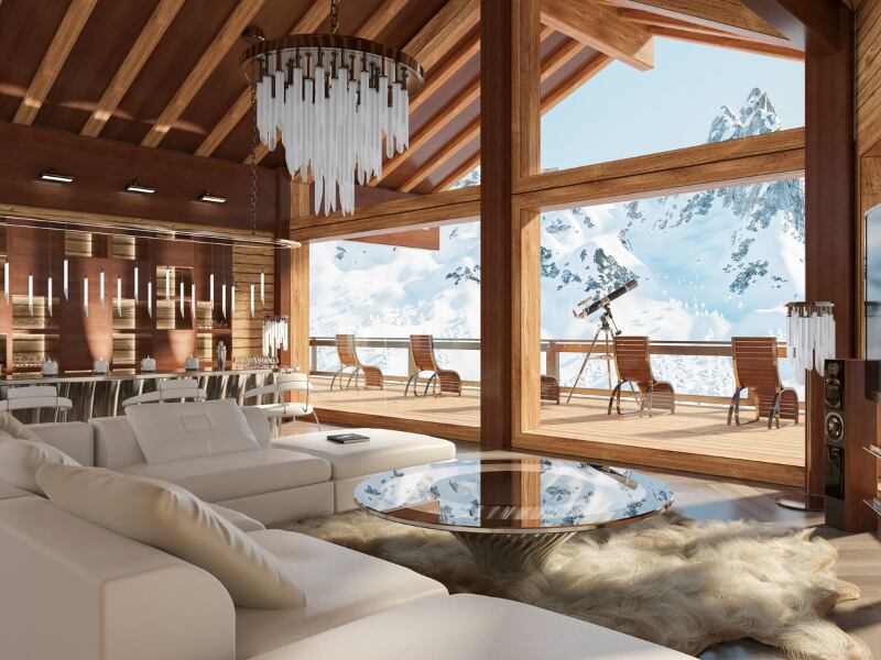 Catered chalets provide an ultra-luxurious accommodation options for groups and large families