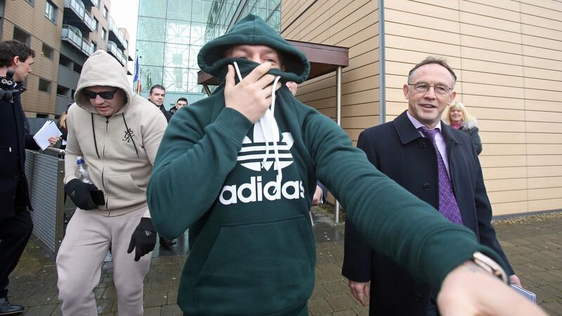 Conor McGregor leaving Blanchardstown District Court in Dublin. Photograph: Niall Carson/PA