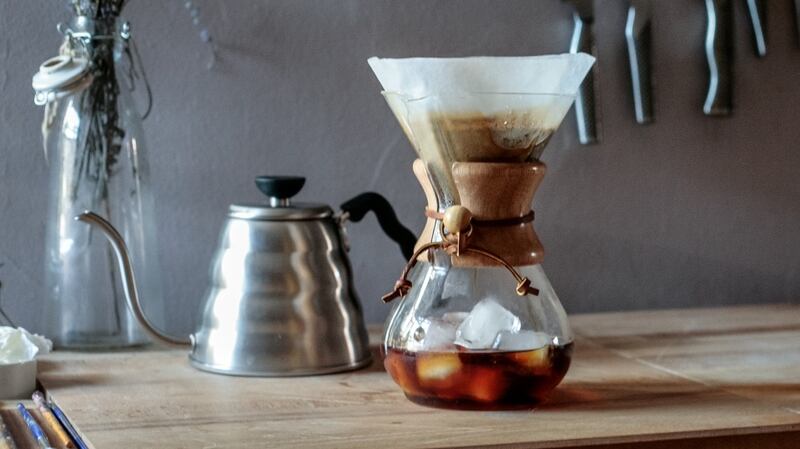 A Chemex coffee machine