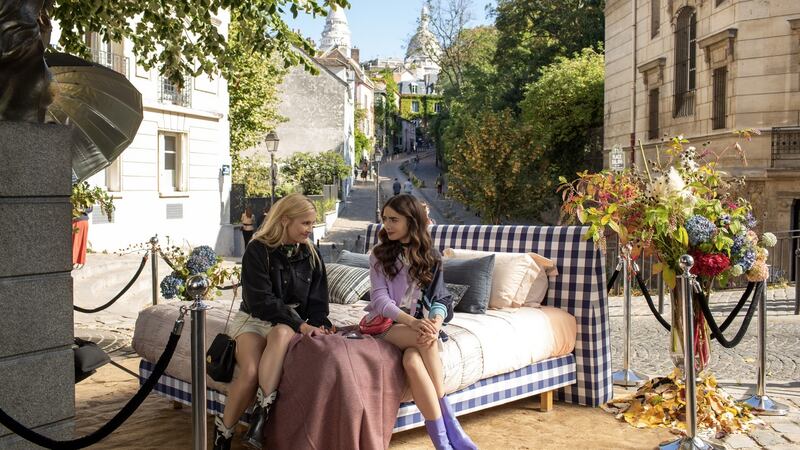 “Luckily, being a prudishly upbeat ignoramus is seen as hugely desirable by many sexy French stereotypes over the course of the series...” Photograph: Netflix