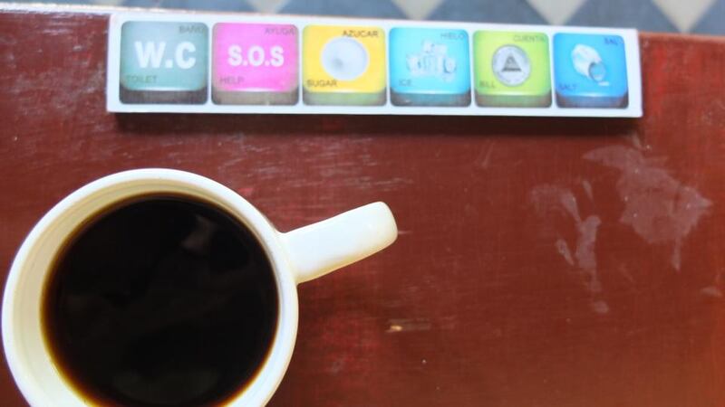 Coffee in the Cafe of Smiles. Photograph: Deirdre Veldon