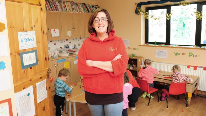 Lorraine Farrell, owner and manager of Stepping Stones Early Learning Centre, Ballynahown, Co Westmeath. Photograph: James Flynn/APX