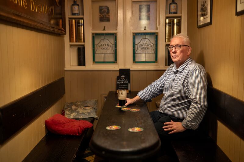 John Murphy celebrates his retirement at Smyth’s pub on Haddington Road, Dublin 4. Photograph: Chris Maddaloni