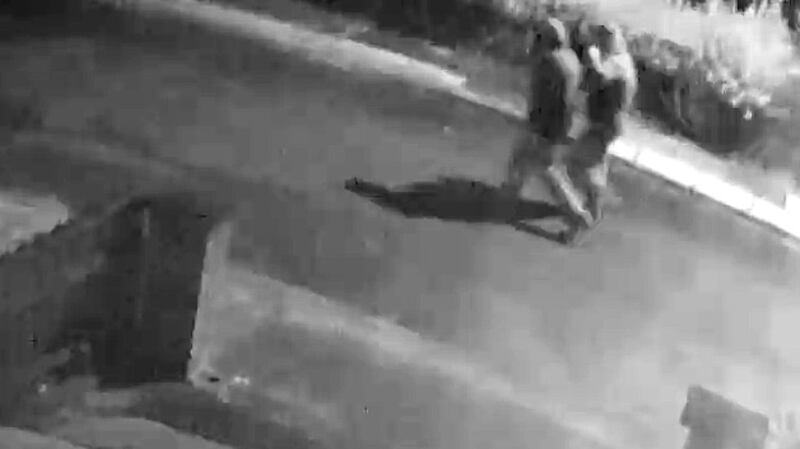 CCTV images of two individuals the PSNI wishes to speak with. Photograph: PSNI