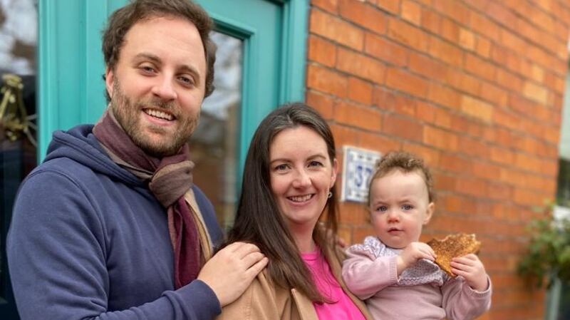 Our last morning as a family of three.