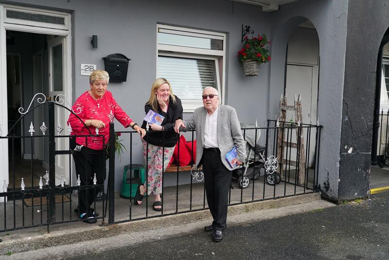 Independent Dublin city councillor Christy Burke out canvassing in the north inner city. Photograph: Enda O'Dowd