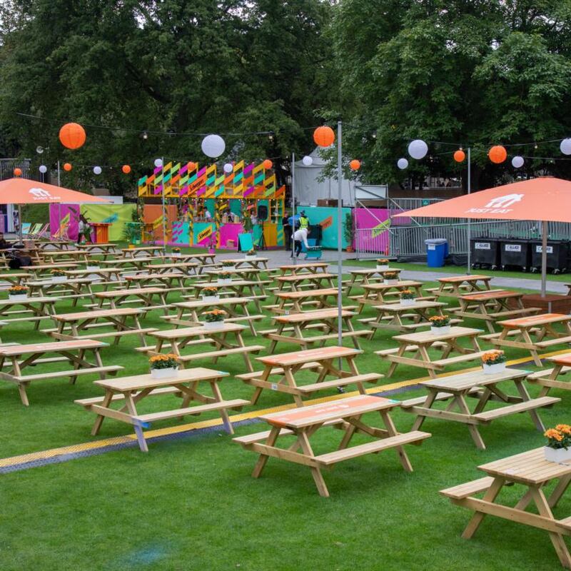 Taste of Dublin 2021: one of the food festival’s three seating areas