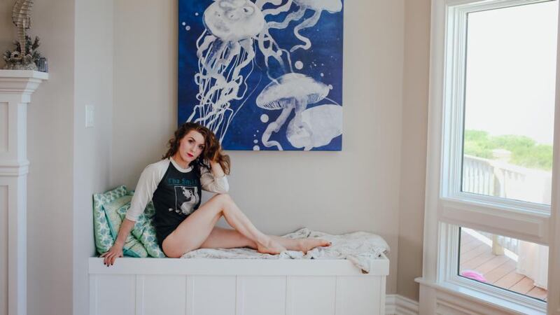 Irish pole dancing champion Arlene Caffrey whose alter ego is burlesque performance artist La Petit Mort. Photograph: Cindy Johnson